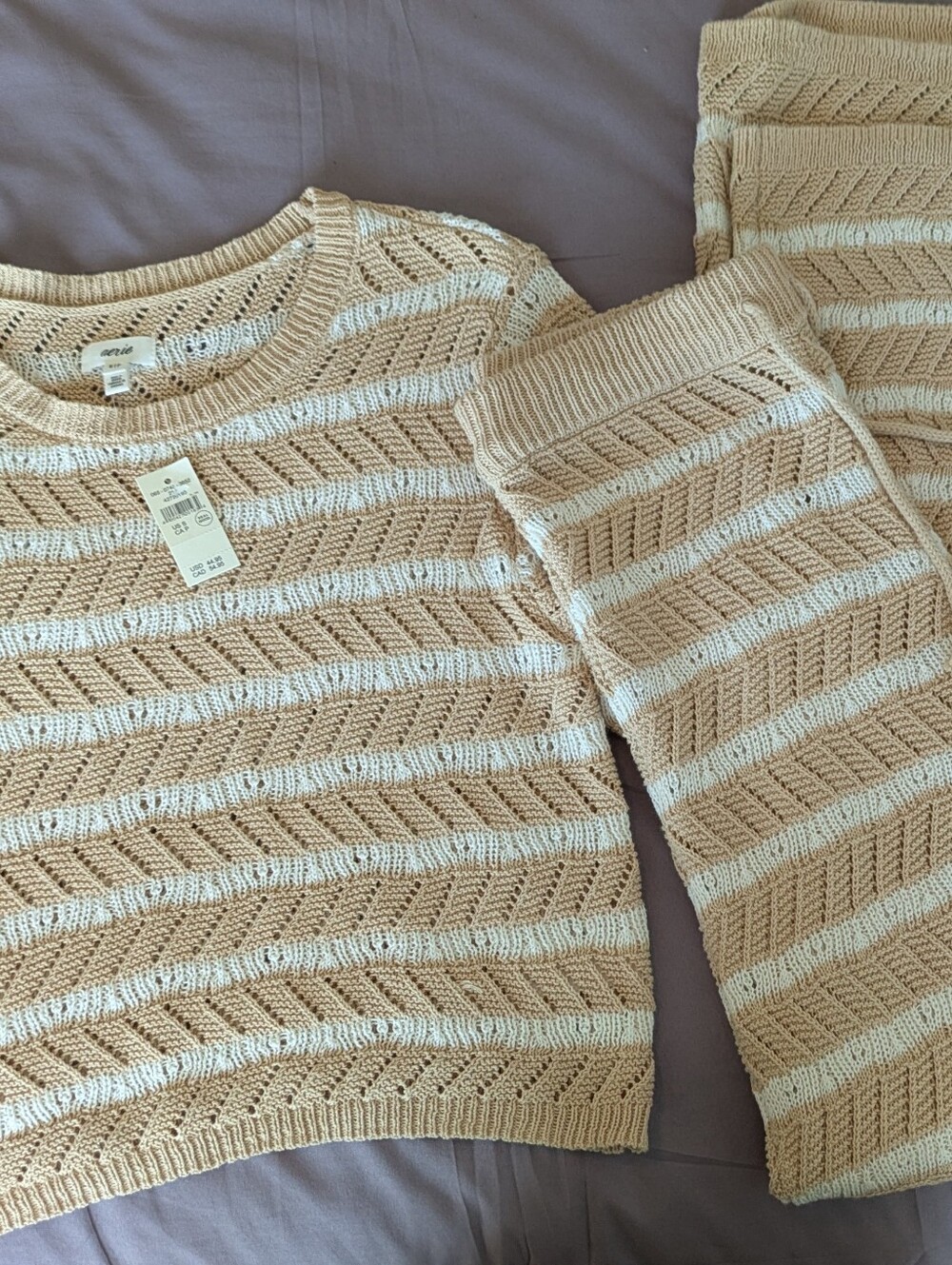 NWT aerie Offline Knit Sweater /Pants Set